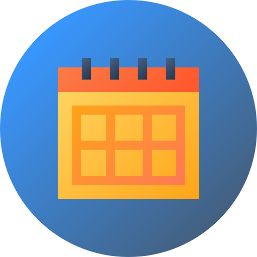 kalender Flat Circular Gradient icon