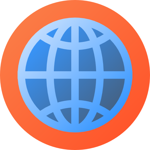 世界的に Flat Circular Gradient icon