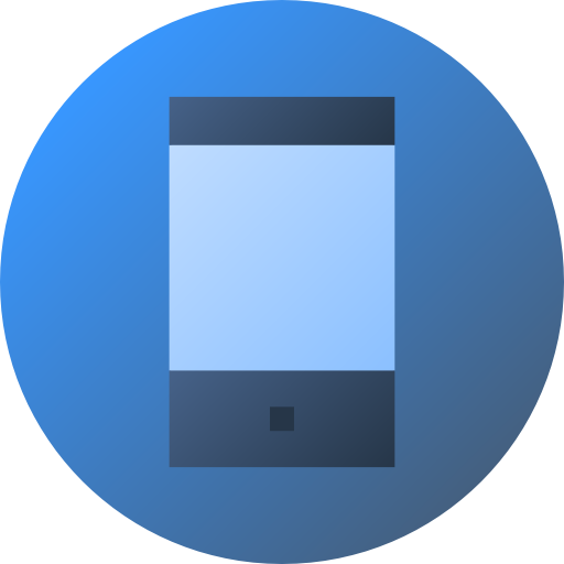 スマートフォン Flat Circular Gradient icon