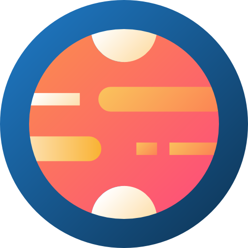 행성 Flat Circular Gradient icon