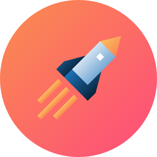 rakete Flat Circular Gradient icon
