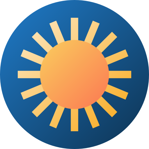 солнце Flat Circular Gradient иконка