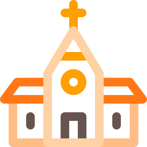 교회에 Basic Rounded Lineal Color icon