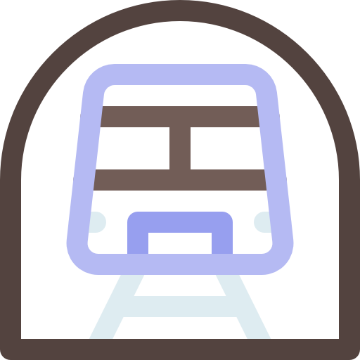 Railway Basic Rounded Lineal Color icon
