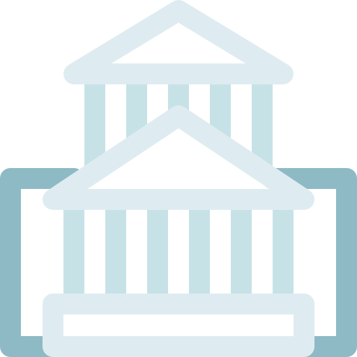 은행 Basic Rounded Lineal Color icon