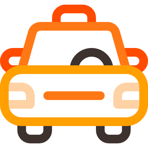 Taxi Basic Rounded Lineal Color icon
