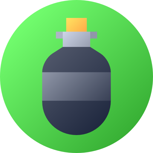 grenade Flat Circular Gradient Ícone