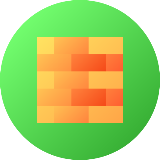 Brickwall Flat Circular Gradient icon
