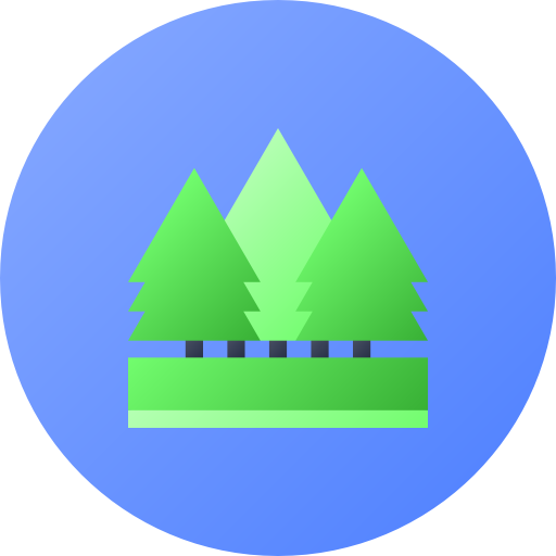 Forest Flat Circular Gradient icon