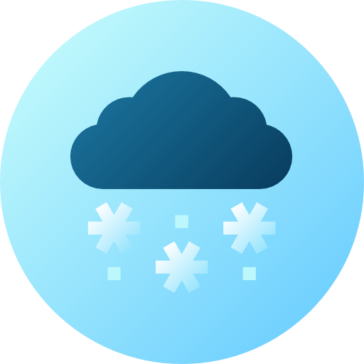 雪 Flat Circular Gradient icon