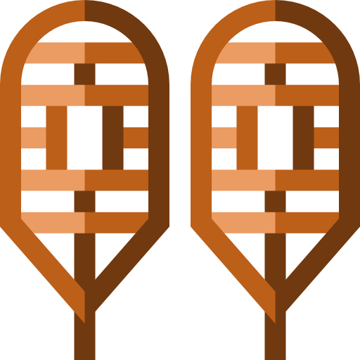 Snowshoes Basic Straight Flat icon
