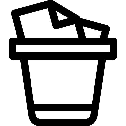 Мусорный ящик Basic Rounded Lineal иконка