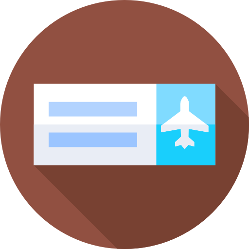 비행기 티켓 Flat Circular Flat icon