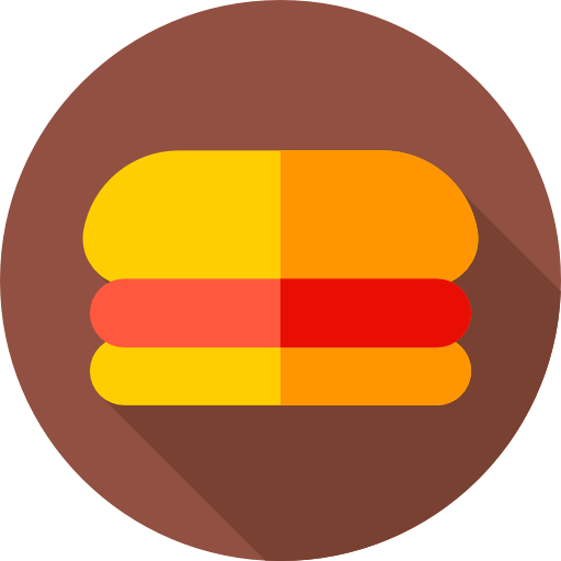 Hamburger Flat Circular Flat icon