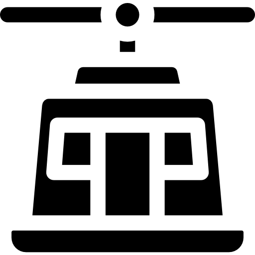 케이블카 캐빈 Basic Rounded Filled icon