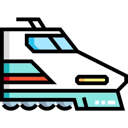 Shinkansen Detailed Straight Lineal color icon