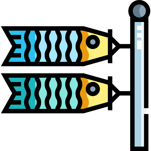 koinobori Detailed Straight Lineal color icono