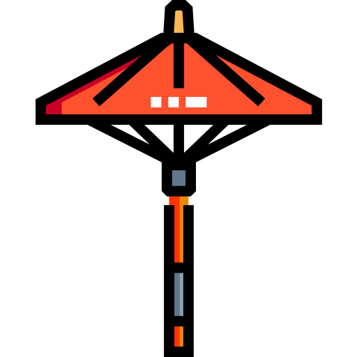 wagasa Detailed Straight Lineal color ikona