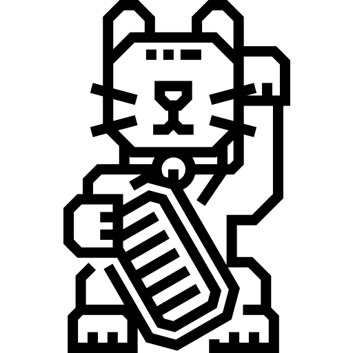 Maneki neko Detailed Straight Lineal icon
