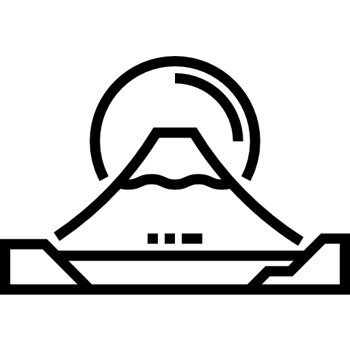 fuji-berg Detailed Straight Lineal icoon