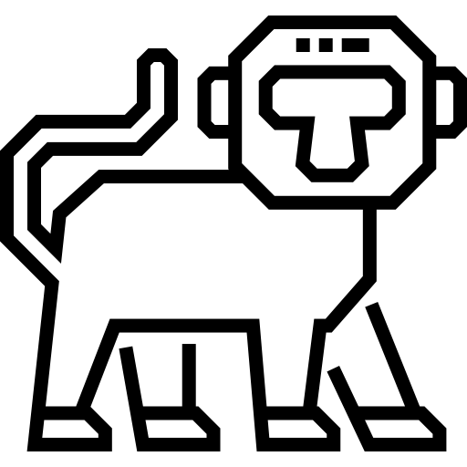 scimmia Detailed Straight Lineal icona