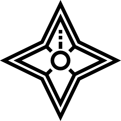 shuriken Detailed Straight Lineal Icône