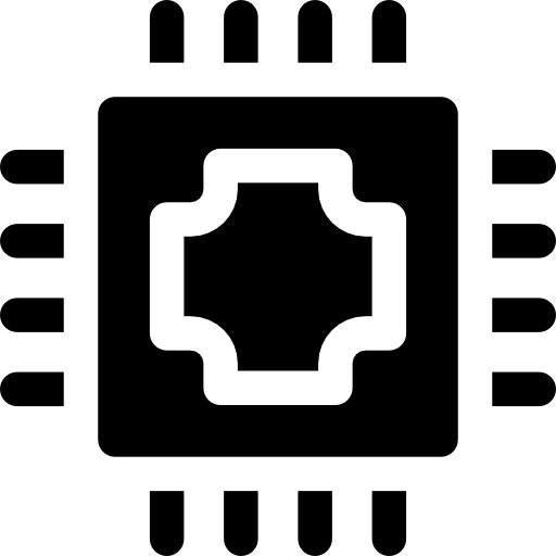 processore Basic Rounded Filled icona