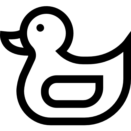 gumowa kaczuszka Basic Straight Lineal ikona