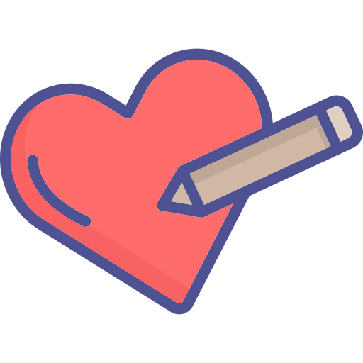 Heart drawing Generic color lineal-color icon