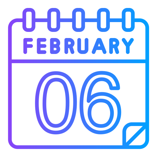 February Generic gradient outline icon