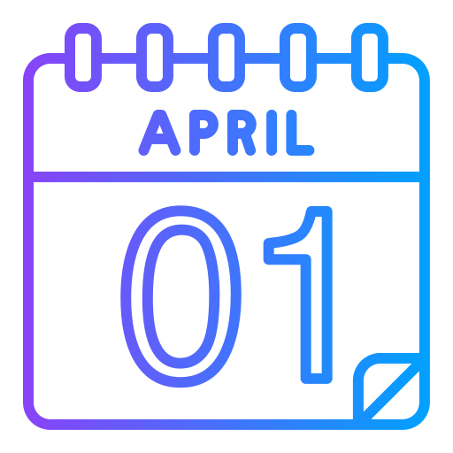 1. april Generic gradient outline icon