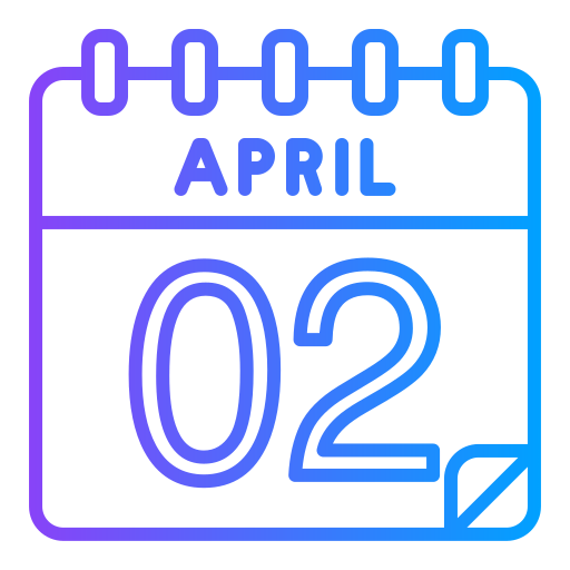 2 de abril Generic gradient outline icono
