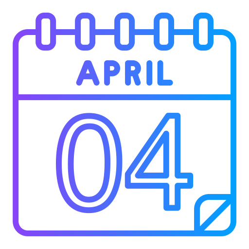 4. april Generic gradient outline icon