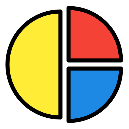 gráfico de pizza Generic color lineal-color Ícone