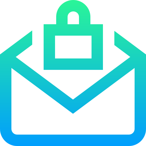 Secured letter Super Basic Straight Gradient icon