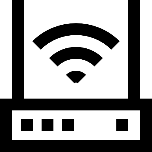 wifi Super Basic Straight Outline icona