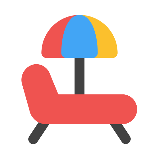 chaise de plage Generic color fill Icône