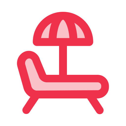 chaise de plage Generic color lineal-color Icône