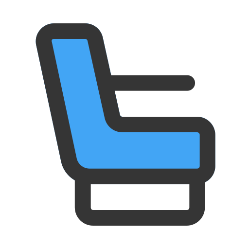 zitplaats Generic color lineal-color icoon