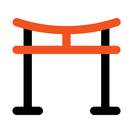 brama torii Generic color outline ikona