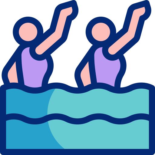 Synchronized swimming Basic Accent Lineal Color icon