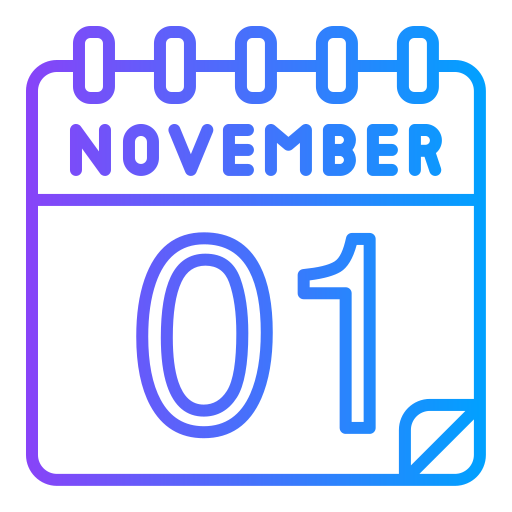 1 novembre Generic gradient outline icona