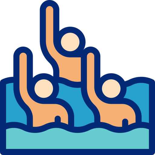 Synchronized swimming Basic Accent Lineal Color icon