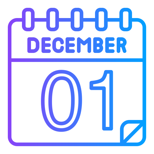 1 декабря Generic gradient outline иконка