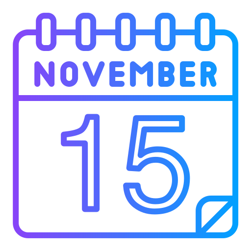 November 15 Generic gradient outline icon