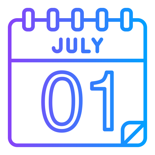 July Generic gradient outline icon