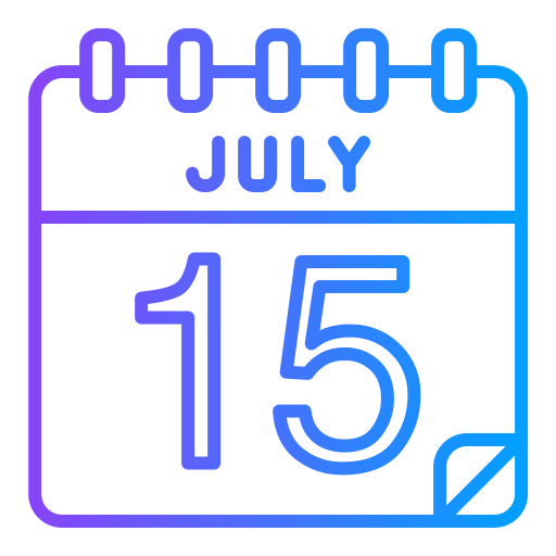 July Generic gradient outline icon