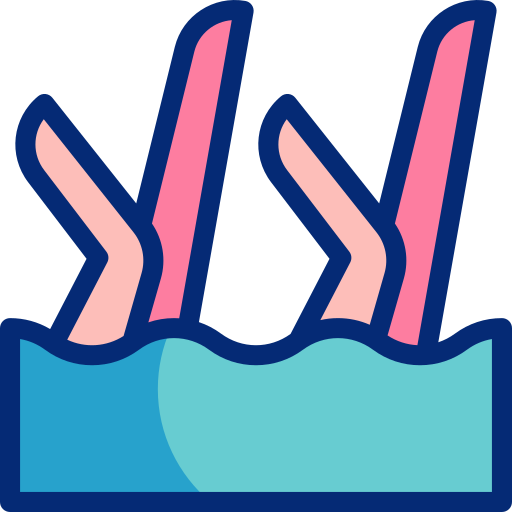 synchron schwimmen Basic Accent Lineal Color icon