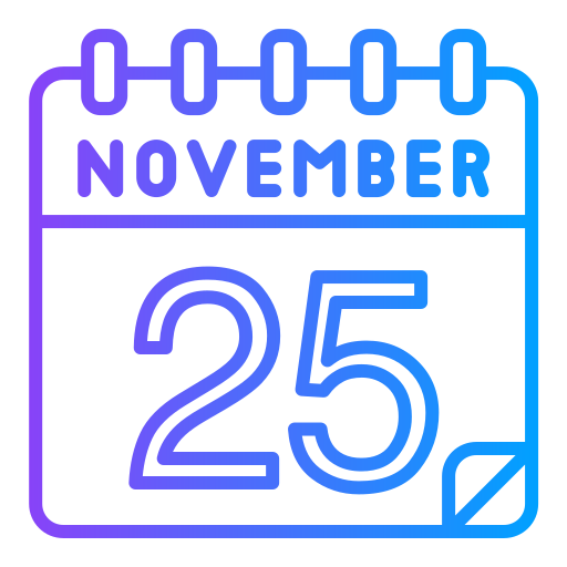 25. november Generic gradient outline icon