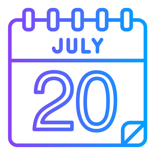 20 luglio Generic gradient outline icona
